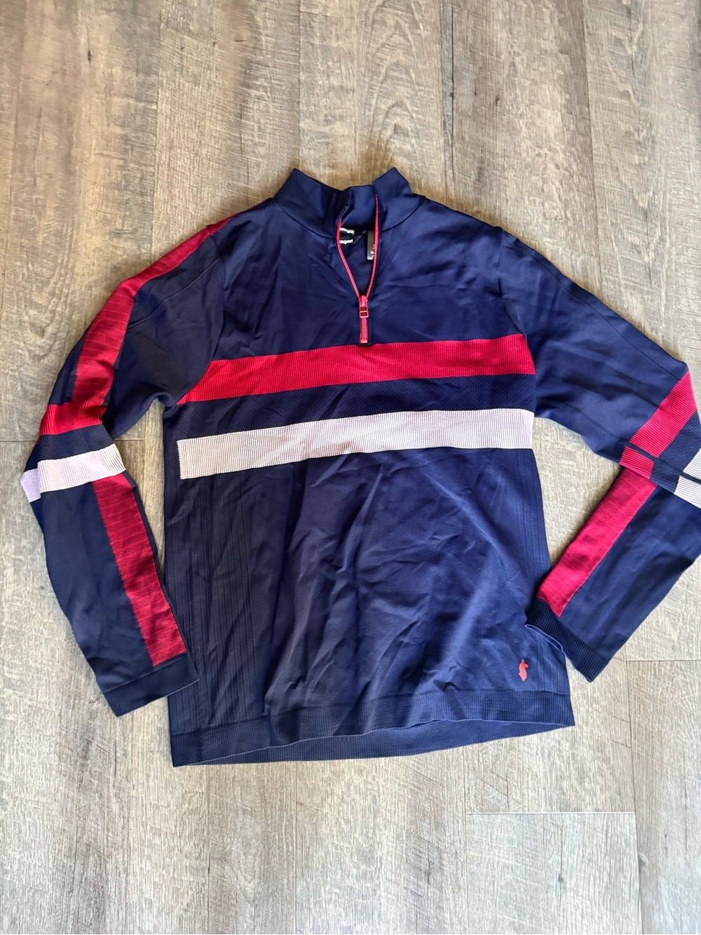 cotopaxi Navy Lightweight Quarter-Zip with Red & White Stripes